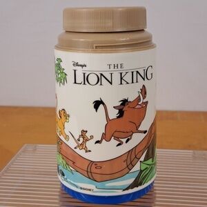 Vintage 90's The Lion King Disney  Alladin Brand plastic thermas
